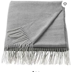 IKEA HOLMVI Throw, gray, 47x63 "